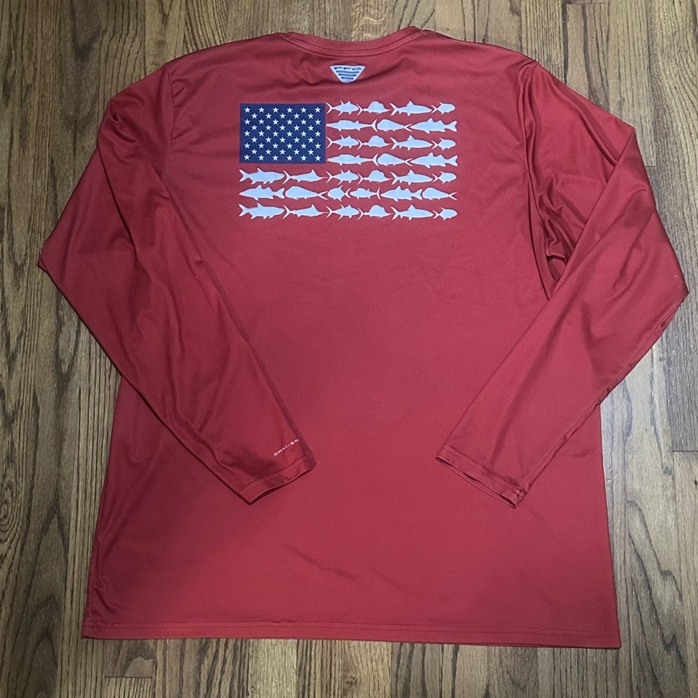 Columbia Terminal Tackle PFG Fish Flag Omni Shade Long Sleeve Shirt